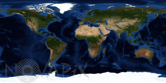 Earth by satellite. July 2004