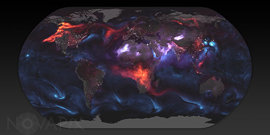 Carte des aerosols - août 2018