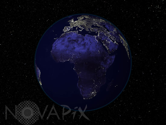 Terre de nuit. Europe et Afrique
