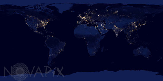 Lights on Earth's surface - 2012