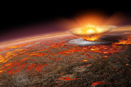 Primitive Earth Impact - Artist view
