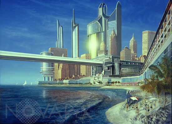 Réchauffement climatique à  Manhattan - Vue d'artiste