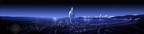 Ville du futur - Vue d'artiste