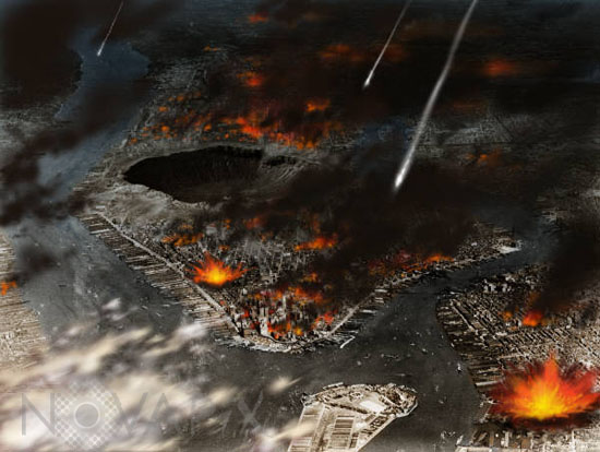 Meteorites hit the Earth