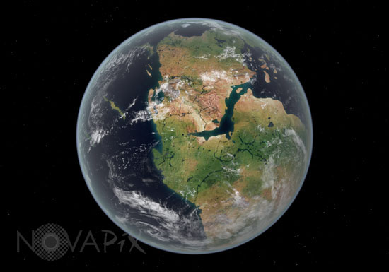 La Terre il y a 200 millions d'années - Vue d'artiste