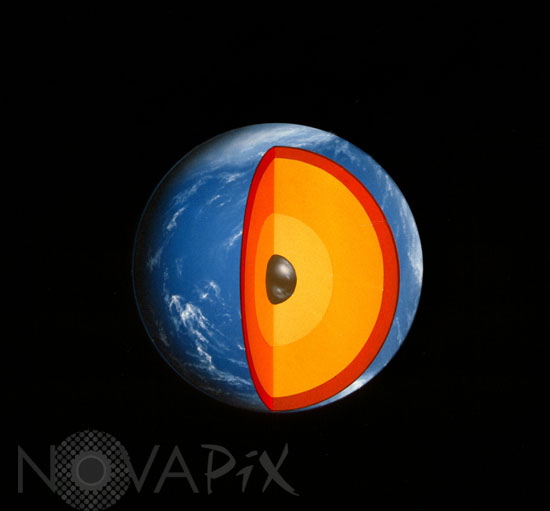 Earth cutaway