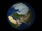 Pôle nord par satellite 2003