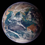 Terre par satellite -Océan Indien