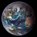 Terre par satellite -Océan Atlantique