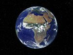 Terre sur fond étoilé - Afrique