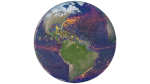 Terre - Courants océaniques avec température - Gulf Stream