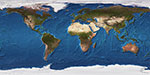 Carte bathymétrique et topographique de la Terre