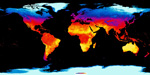Carte des températures observées par satellite en novembre 2007