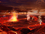 Eruptions volcaniques massives - Vue d'artiste