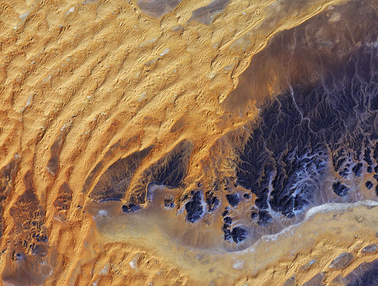 Algerian Sahara seen from space