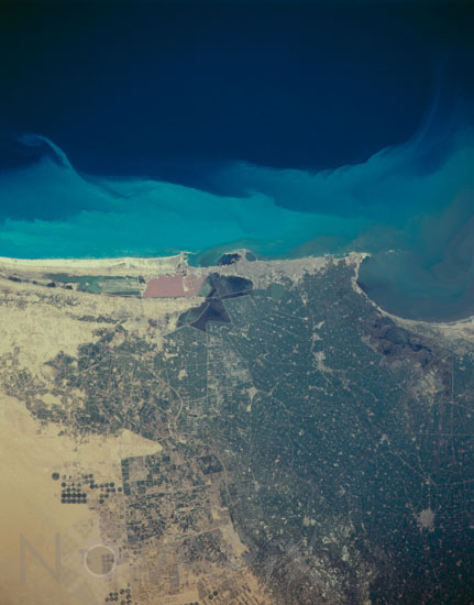Alexandrie vue par la navette Atlantis 03/1990