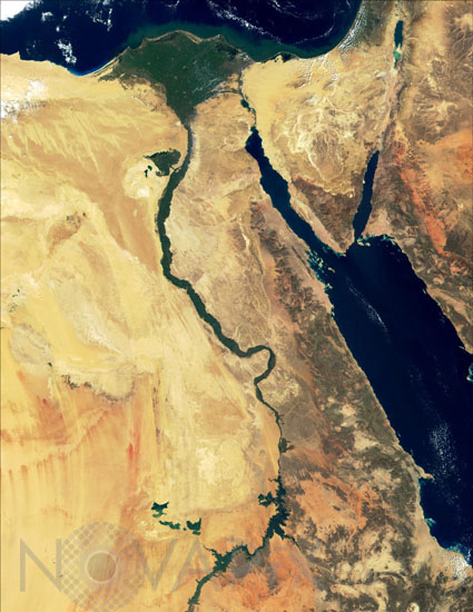 Le Nil vu par satellite 08/2000