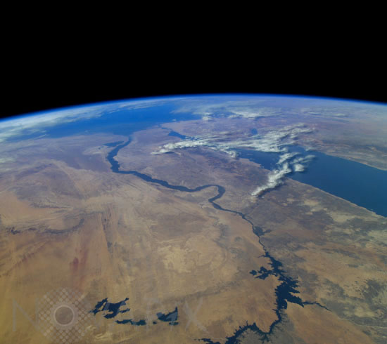 Egypte vue depuis la station spatiale internationale