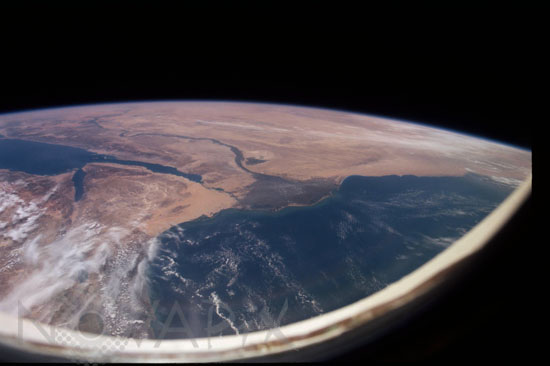 Egypte vue depuis la station spatiale internationale