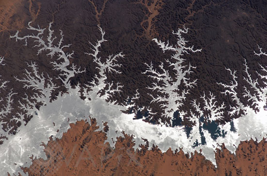 Lac Nasser -Egypte- vu de l'espace