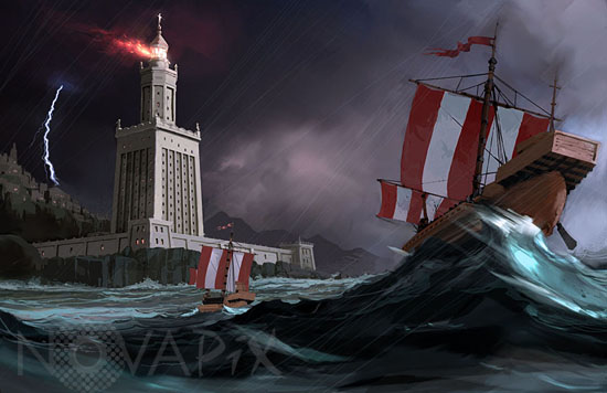 7 Merveilles du Monde: Le Phare d'Alexandrie -Egypte