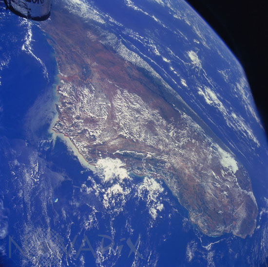 Madagascar vue par la navette Discovery 12/1999