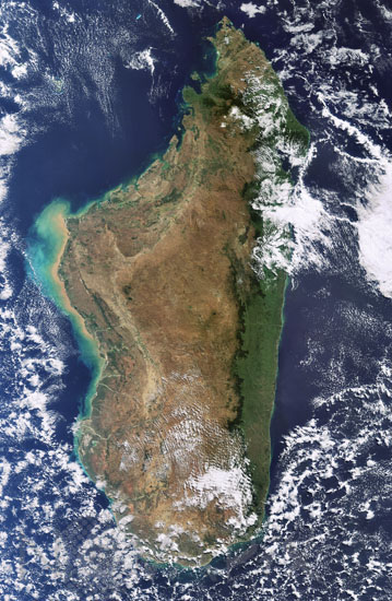 Madagascar seen from ENVISAT satellite