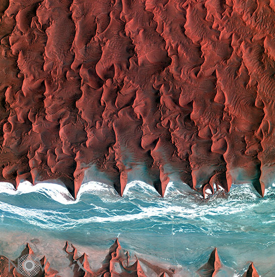 Désert de Namib vu par satellite - 01/2012