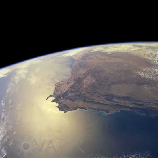 Pointe de l'Afrique du Sud vue depuis l'espace