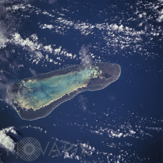 Aldabra Atoll (Republic of Seychelles) seen from space