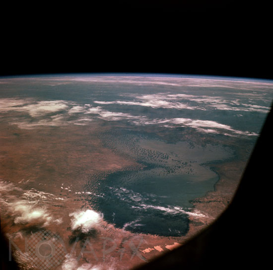Lac Tchad vu par Apollo 7. 10/1968