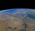 Egypte vue depuis la station spatiale internationale