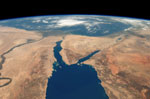 Péninsule du Sinaï vue de l'espace