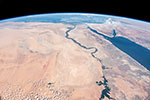 Egypte vue depuis la station spatiale internationale