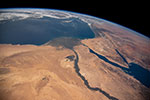 Egypte vue depuis la station spatiale internationale