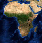 Le continent africain vu par satellite
