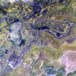 Massif de l'Anti-Atlas -Maroc- vu par landsat-7
