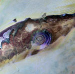 Structure de Richat -Mauritanie- vue par satellite