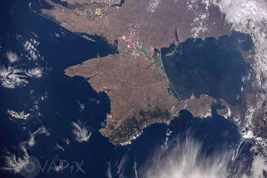 Crimée vue de l'espace