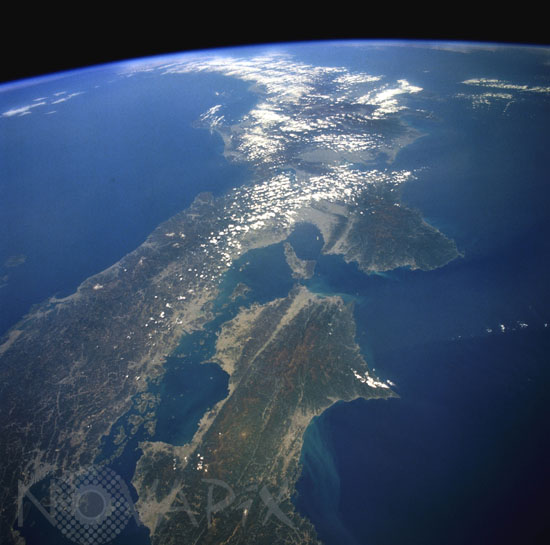 View of the Japanese archipelago.