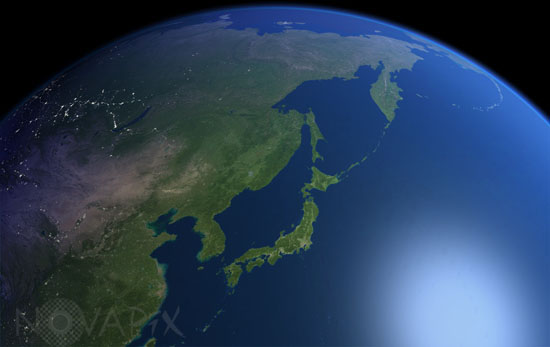 Le Japon vu par satellite