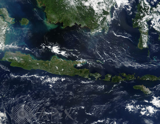 L'ile de Java vue par satellite