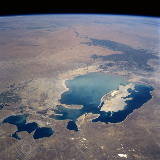 Mer d'Aral vue par la navette Discovery 08/1997