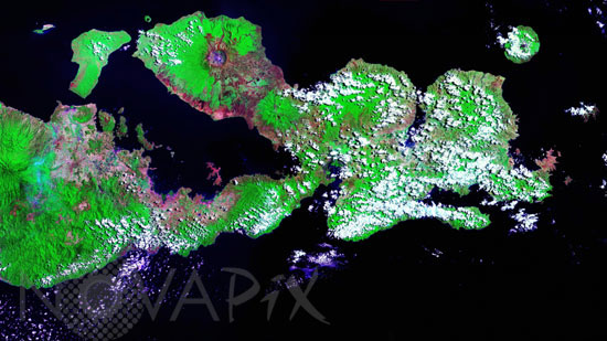 Partie orientale de l'île de Sumbawa, Indonésie