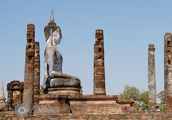 Bouddha assis - Wat Mahathat - Sukhothaï
