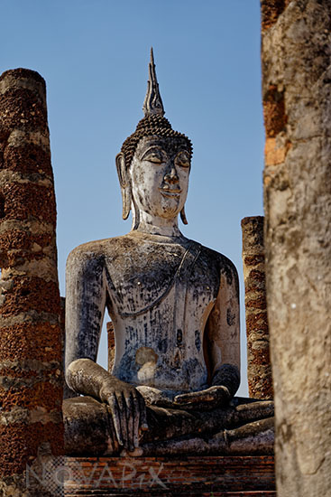 Bouddha assis - Wat Mahathat - Sukhothaï