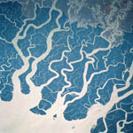 Delta du Gange, Bangladesh, vu depuis l'espace 12/1997