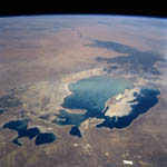 Mer d'Aral vue par la navette Discovery 08/1997
