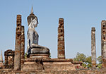 Bouddha assis - Wat Mahathat - Sukhothaï