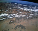 Tibet -Chine- vu par la navette Endeavour 10/1994